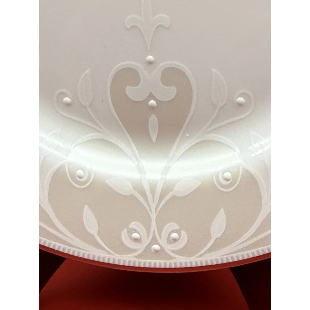 2 Lenox Opal Innocence Scroll Bread & Butter Plates